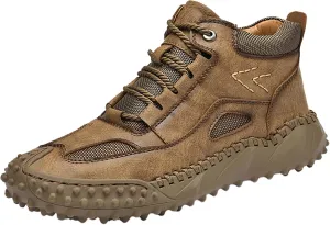Men's Snow Boots Fully Fur Lined Winter Boots Lace Up Waterproof Non Slip Outdoor Lightweight Casual Climbing Shoes Hiking Shoes Work Trekking Boot