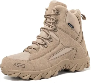 Men's Waterproof Hiking Boots Lightweight Outdoor Trekking Shoes for Men Durable Traction Hiking Footwear for Mountain Camping and Trail Water repellent