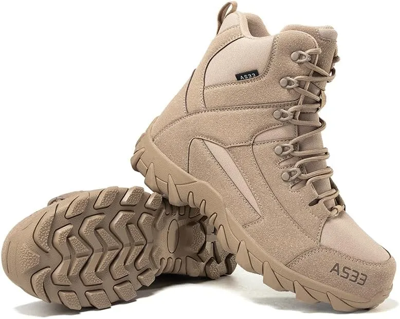 Men's Waterproof Hiking Boots Lightweight Outdoor Trekking Shoes for Men Durable Traction Hiking Footwear for Mountain Camping and Trail Water repellent