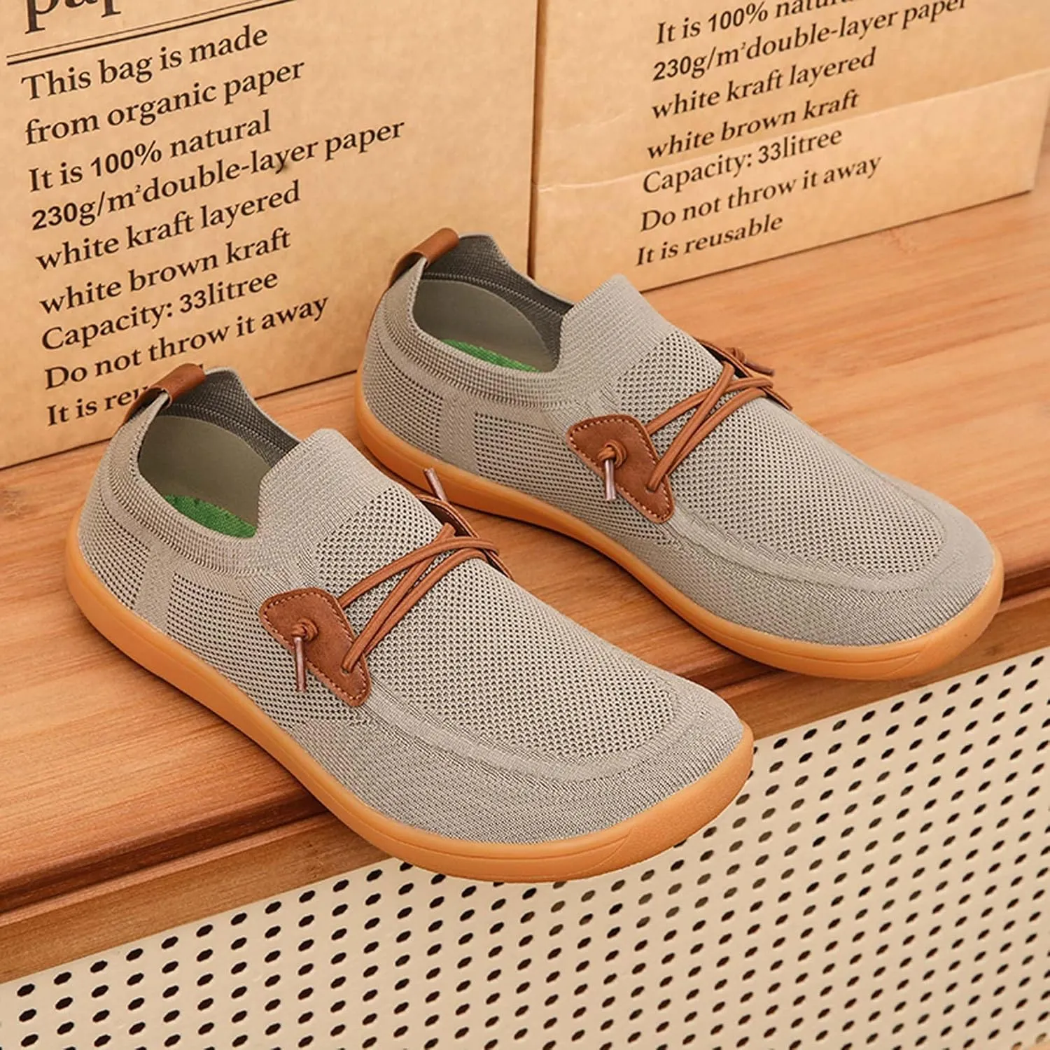 Men's Wide Toe Barefoot Shoes, Zero Drop Sole, Minimalist Cross Training Shoes Outdoor Casual Sneakers