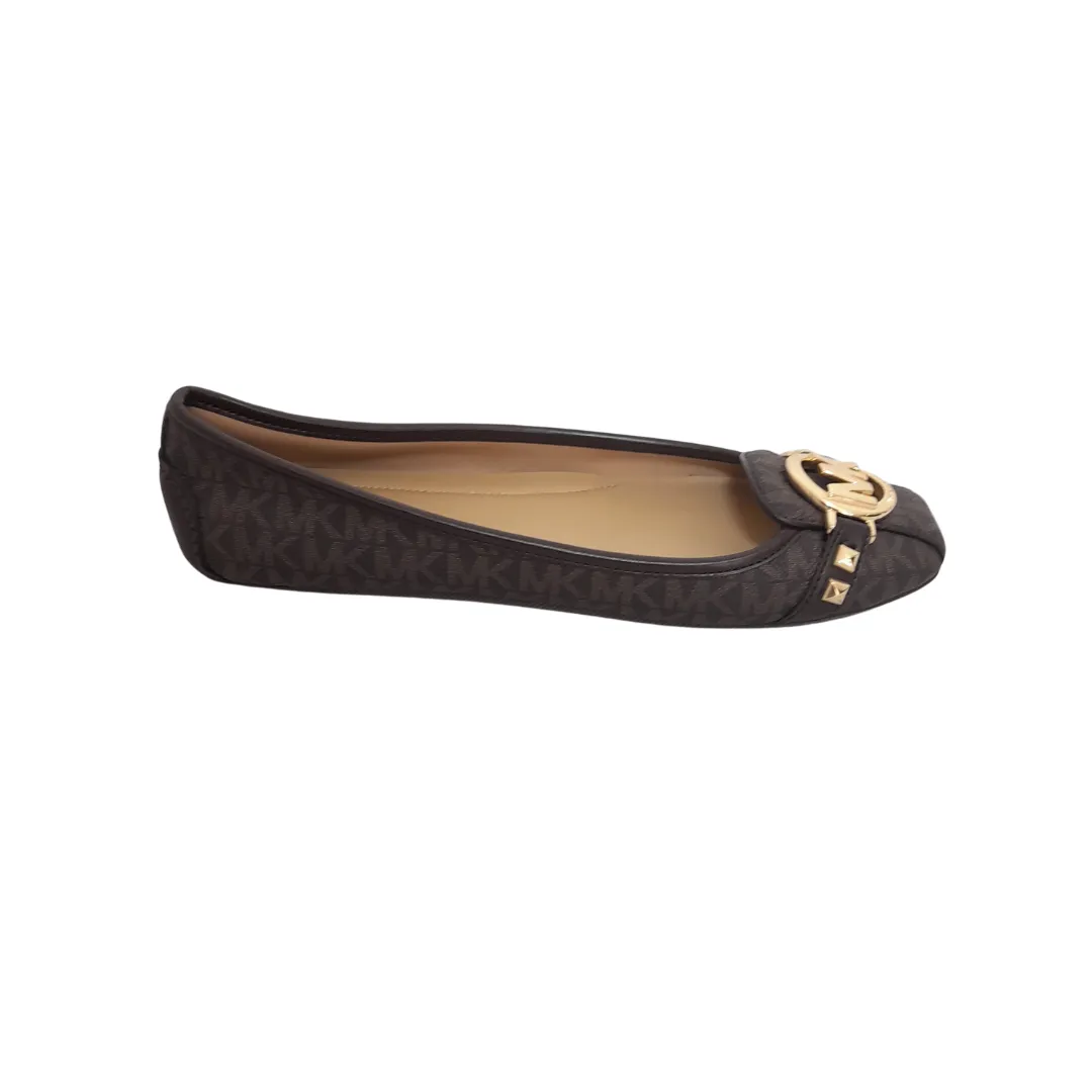 Michael Kors Brown Monogram Leather 'Fulton' Loafers | Like New |