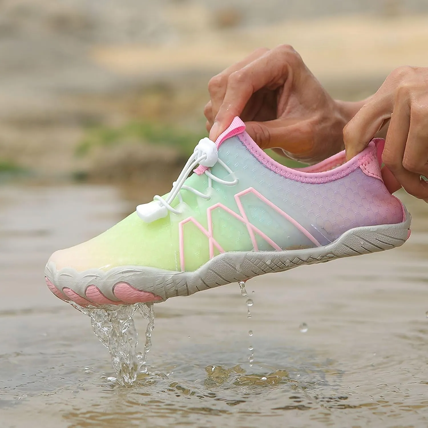 Mmoneyake Hiking Shoes Women Men Wide Toe Box Barefoot Shoes Lightweight Quick Drying Aqua Water Shoes Lightweight Athletic Sport Walking Shoes Sneakers Footwear Unisex