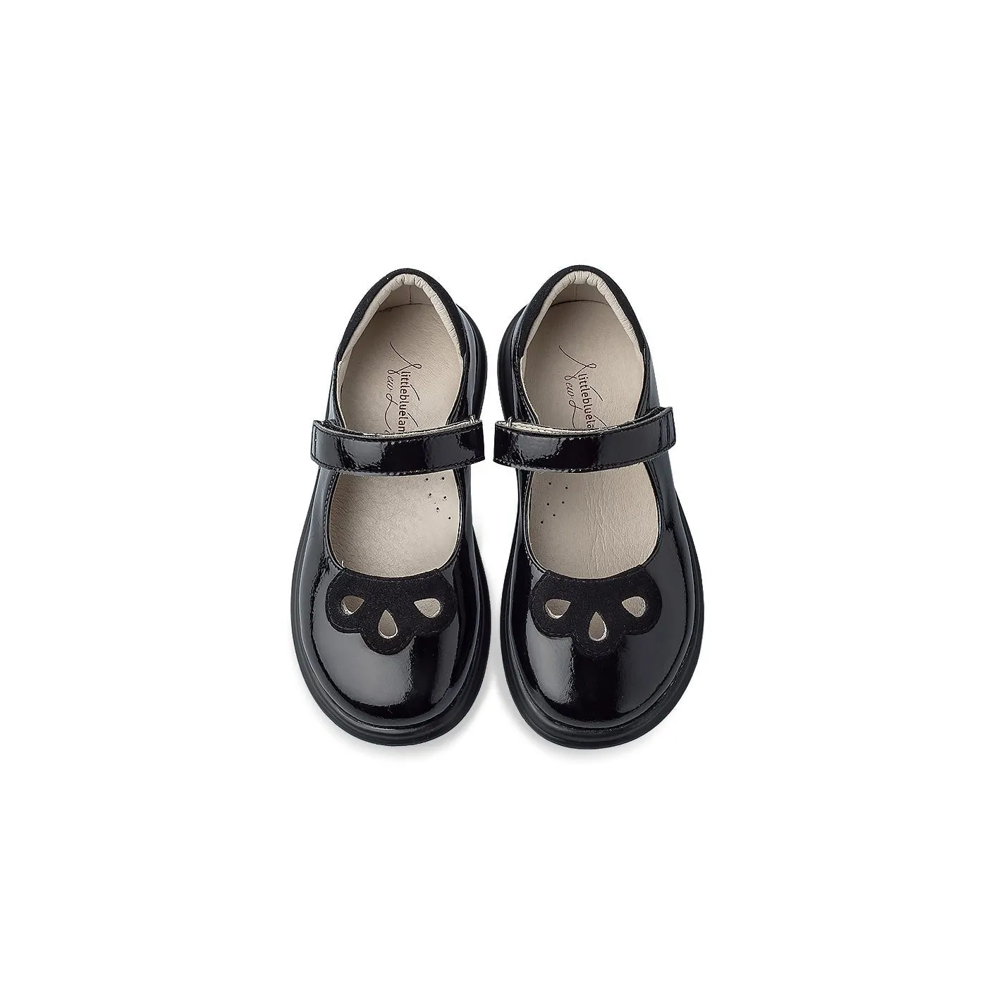 Ness Lightweight Soft Sole Girl Patent Black School Shoes