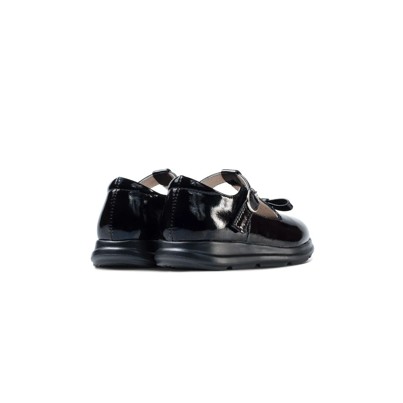 Ness Lightweight Soft Sole Girl Patent Black School Shoes