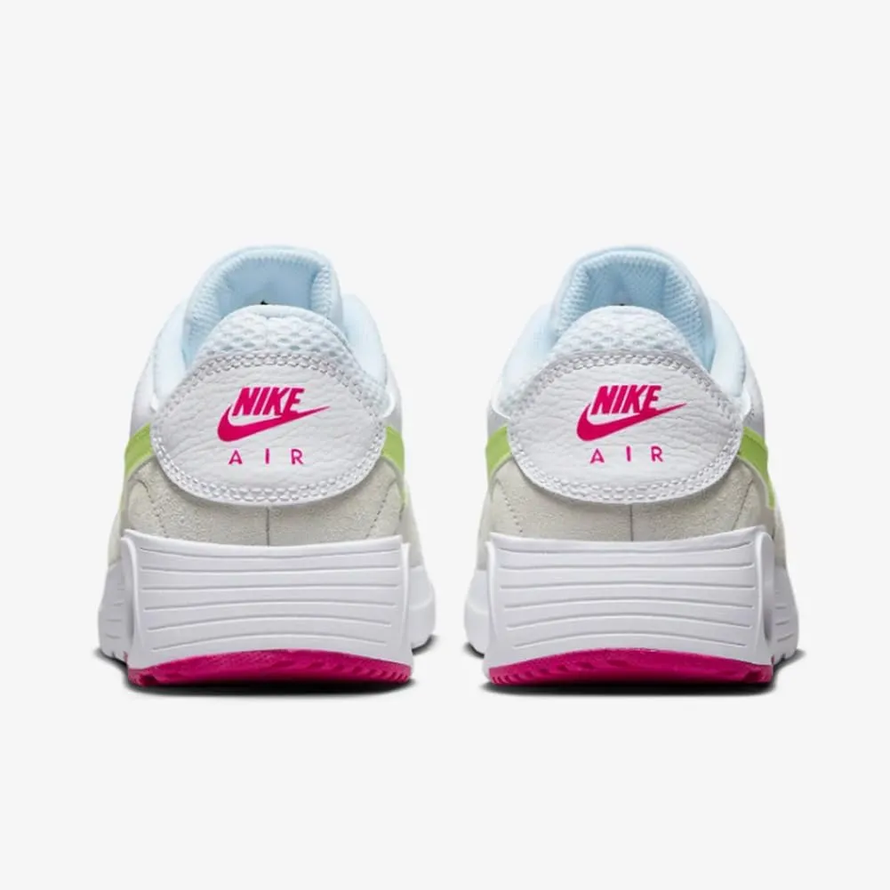 Nike Air Max SC Women's Shoes (FQ8886-100,White/Light Lemon Twist/Fireberry)