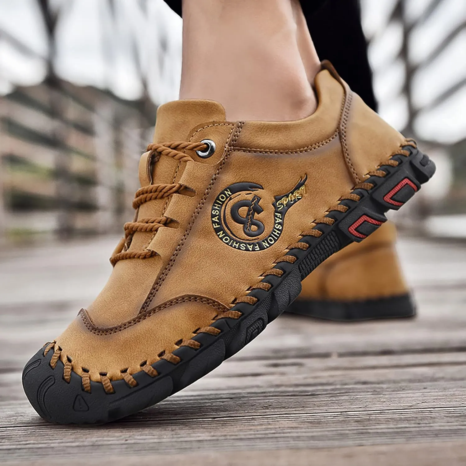 Non Slip Work Sport Shoes for Men Lace Up Lightweight Breathable Fashion Sneaker Lightweight Work Shoes for Men