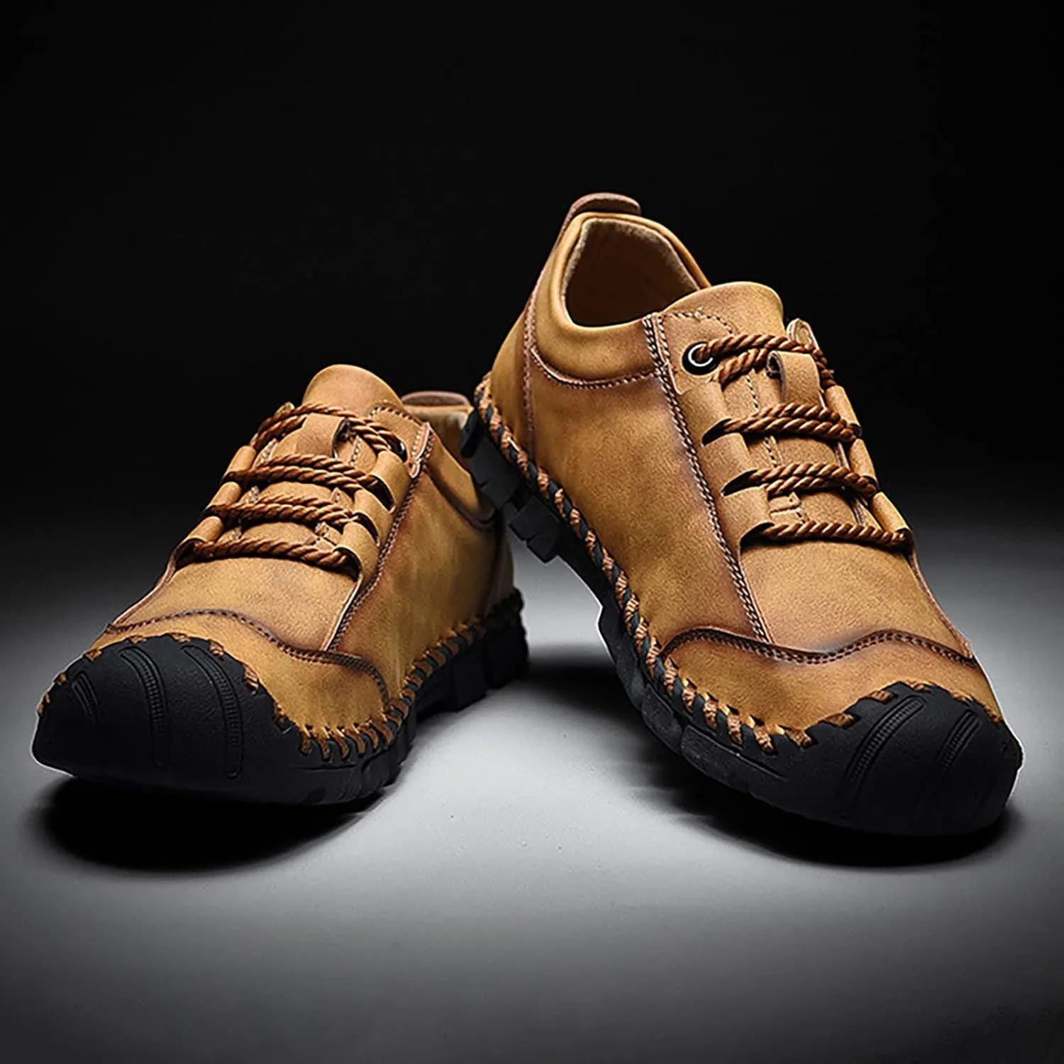 Non Slip Work Sport Shoes for Men Lace Up Lightweight Breathable Fashion Sneaker Lightweight Work Shoes for Men