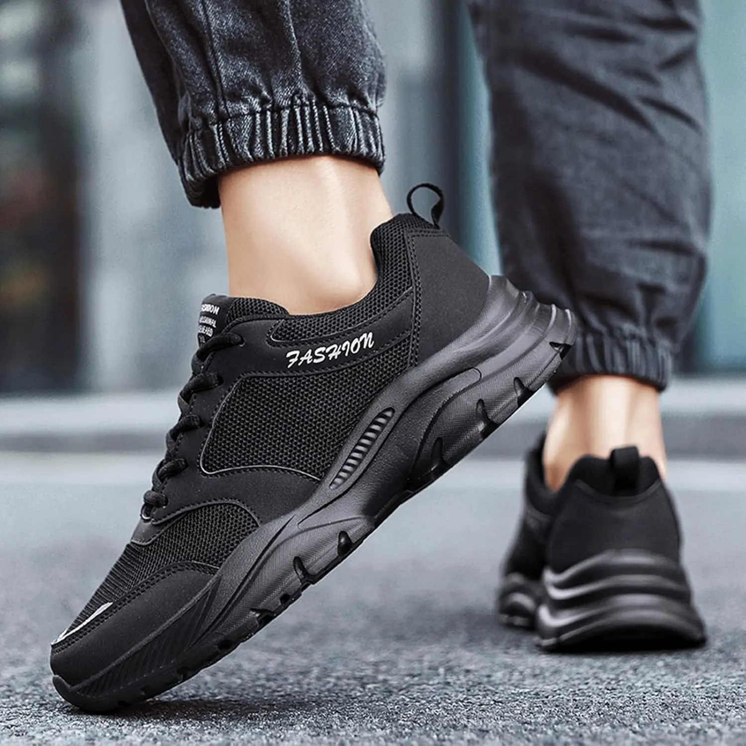 Non Slip Work Sport Shoes for Men Lightweight Sport Gym Jogging Walking Sneaker Lightweight Work Shoes for Men