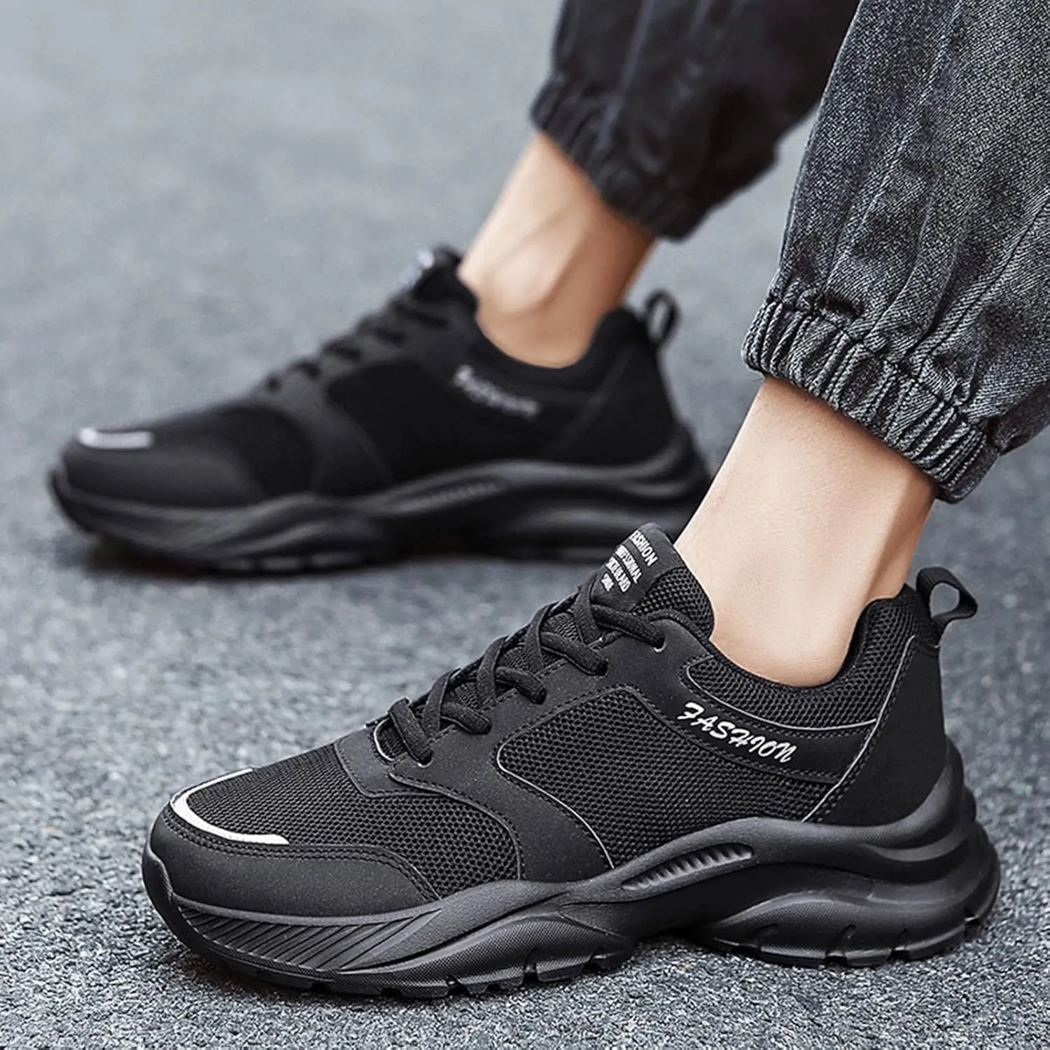 Non Slip Work Sport Shoes for Men Lightweight Sport Gym Jogging Walking Sneaker Lightweight Work Shoes for Men