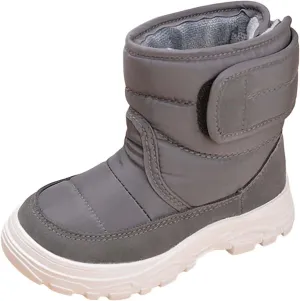 Open Toe Fuzzy Snow Booties For Boys Kids Winter Ski Shoes Toddler Fleece Breathable Sport Boots Fashion Non Slip Warm