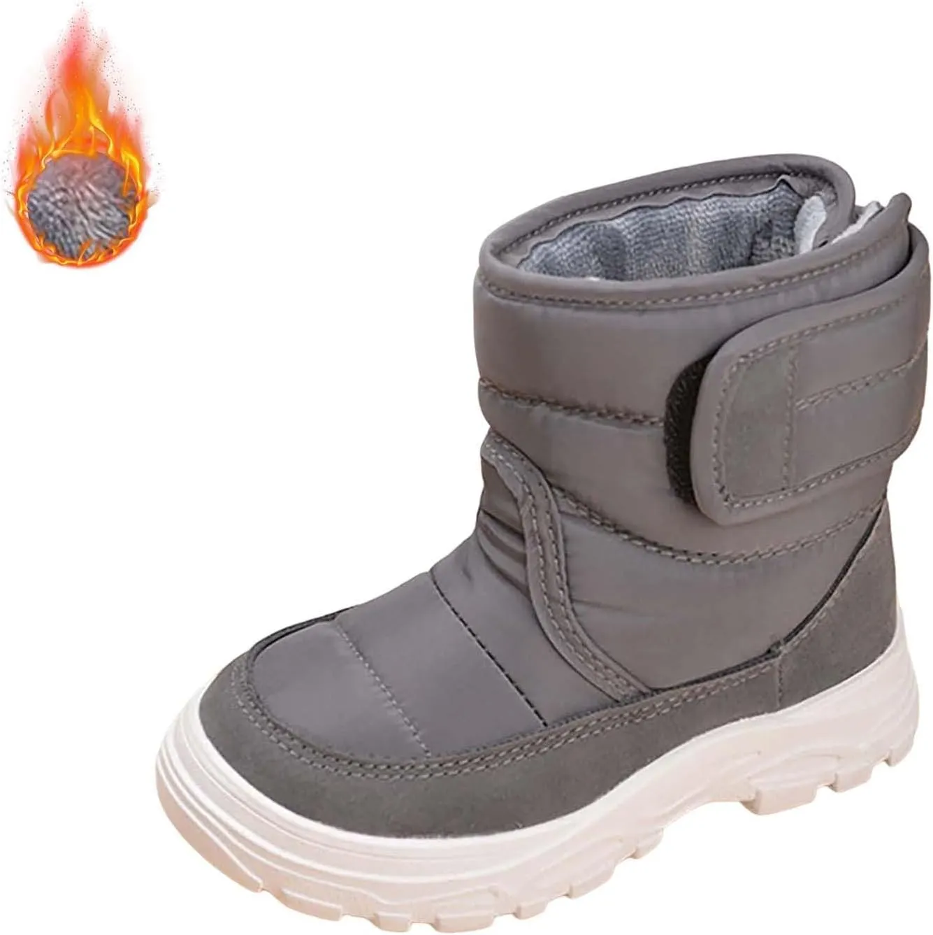 Open Toe Fuzzy Snow Booties For Boys Kids Winter Ski Shoes Toddler Fleece Breathable Sport Boots Fashion Non Slip Warm