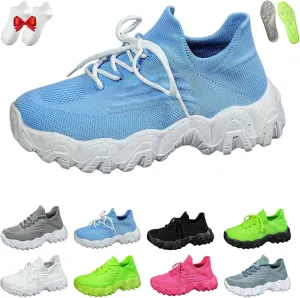 Ortho Pro Women's Breathable Mesh Orthopedic Sneakers, Non-Slip Work Shoes for Women, Lace-Up, Flat Heel, Round Toe, Casual, Running, Jogging, Adult, US Size