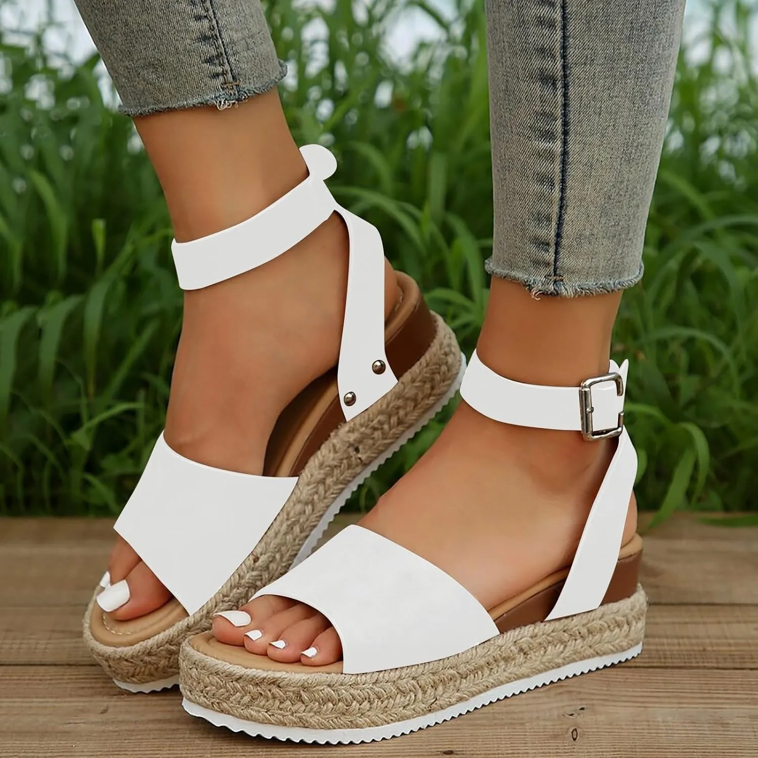 Orthopedic Platform Wedge Sandals for Women Summer Dressy 2025,Espadrilles Wedges Comfortable Open Toe Sandal Casual