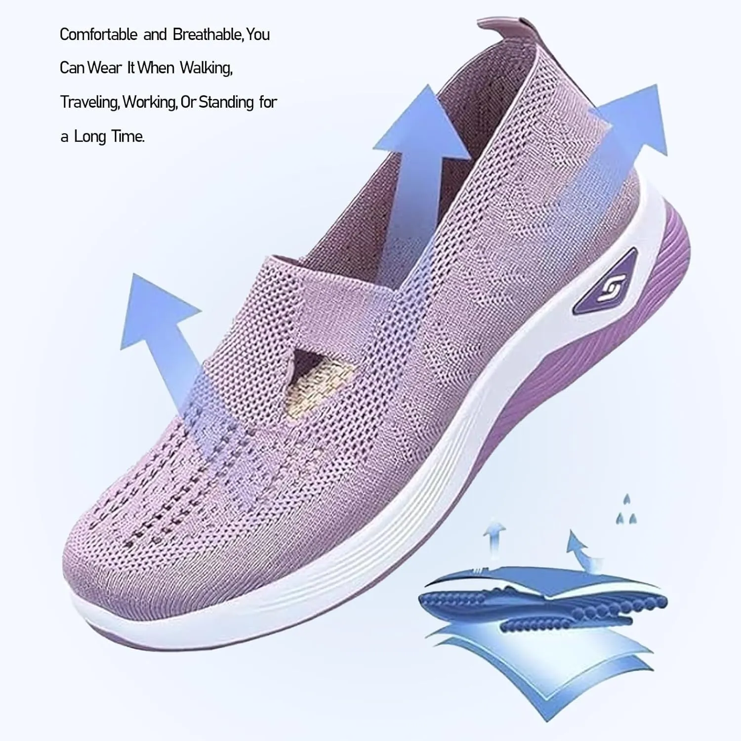 Orthopedic Shoes for Women, Zapatos Ortopdicos para Mujer, Orthoture Womens Shoes Breathable Soft Soled Comfort Wear Walking Shoes