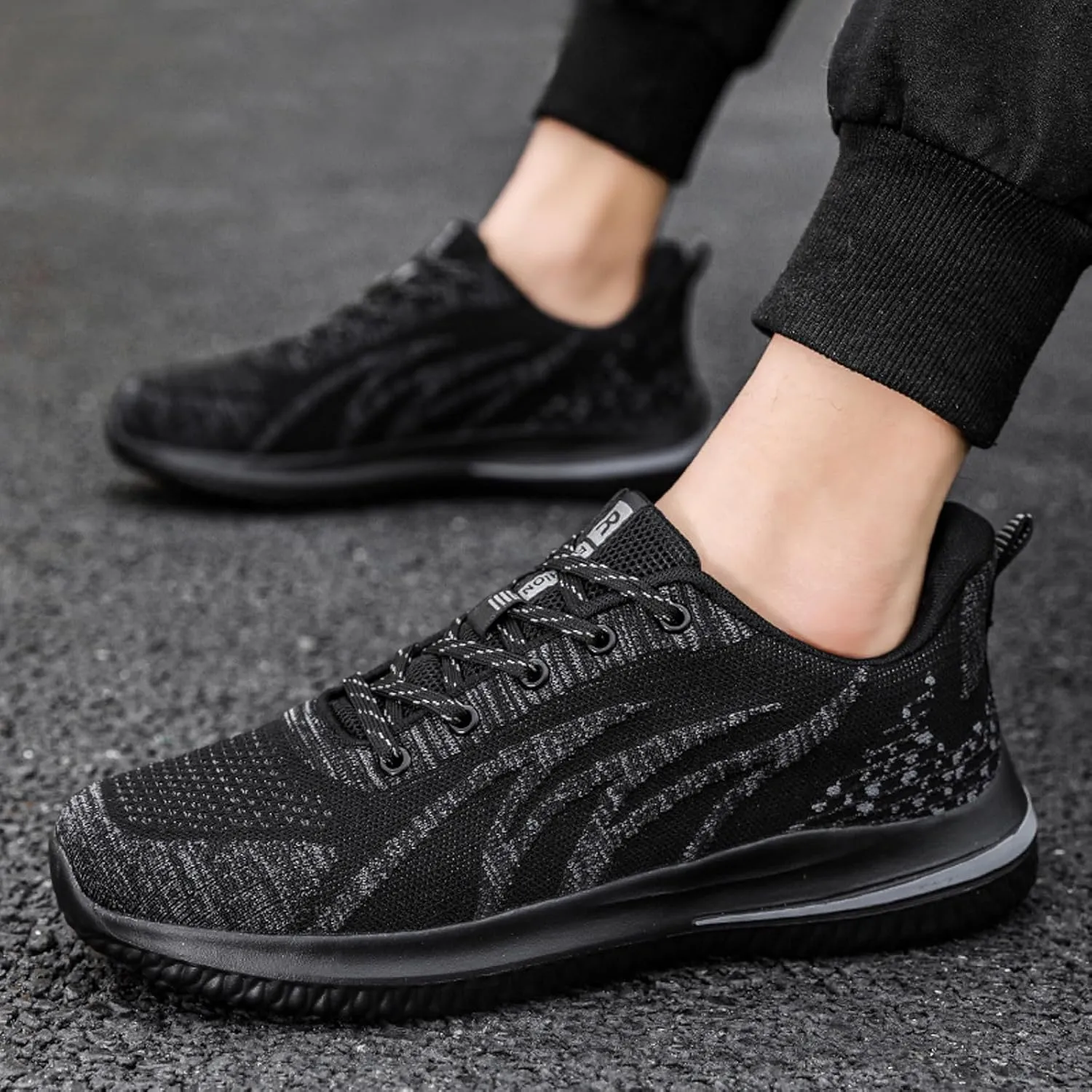 Outdoor Jogging Sneakers for Men Lightweight Breathable Walking Shoe Gym Tennis Lightweight Work Shoes for Men