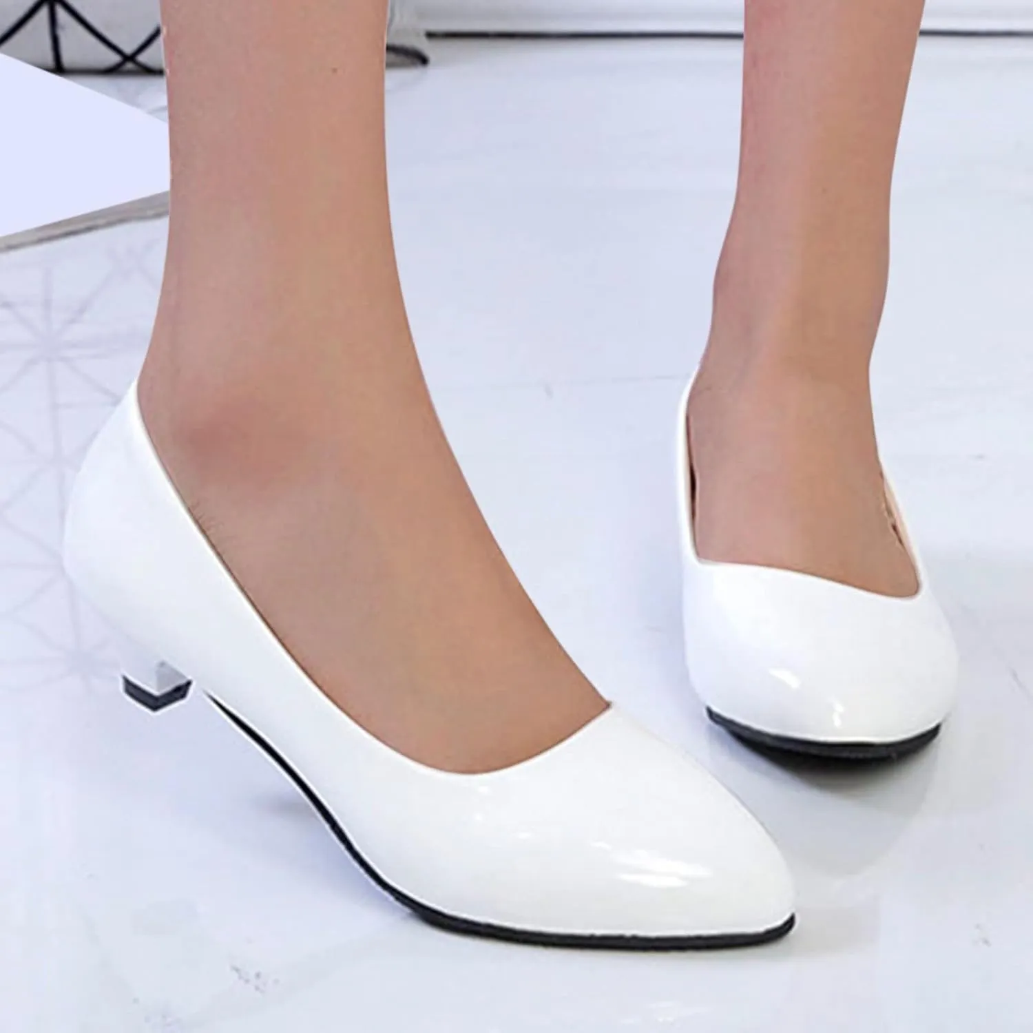 Outdoor On Womens Slip Shoes Heel Shoes Breathable Fashion Casual Chunky Leisure Women's Casual Heels Hiking Shoe
