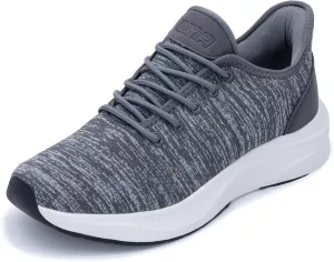 Quseek Slip On Shoes for Women Non Slip Walking Tennis Comfortable Nurse Sneakers for Workout Gym All Day Standing Grey 6
