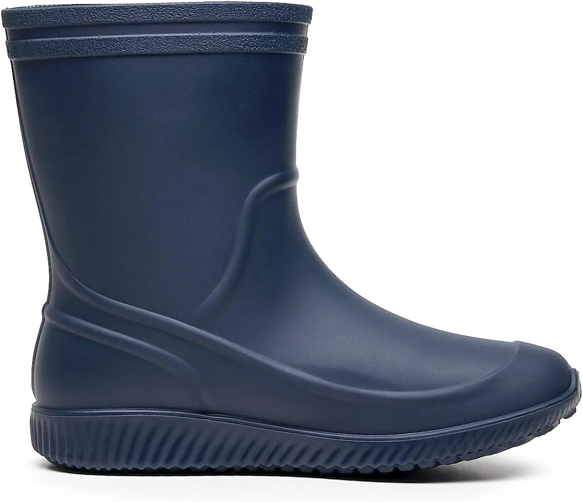 Rain Boots for Men, Non-Slip PVC Rubber Boots Mens Garden Boots, Waterproof Mid-Calf Raining Shoes, Durable Work Mud Boots, Comfort Chelsea Ankle Rain Boots Fishing Shoes for Outdoor Work