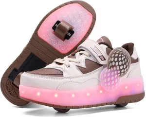 Roller Skates Shoes for Boys and Girls - 2-in-1 Skate Shoes and Sneakers for Kids Fun and Stylish