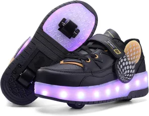 Roller Skates Shoes for Boys and Girls - 2-in-1 Skate Shoes and Sneakers for Kids Fun and Stylish