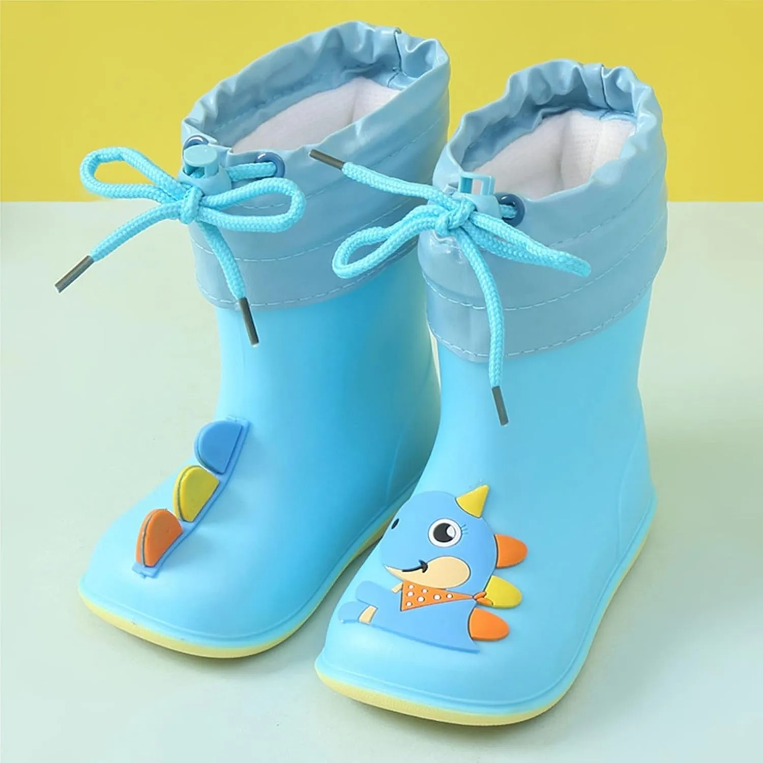 Rubber Rain Boots for Kids Waterproof Rubber Boots Boys and Girls Solid & Printed Rainboots for Toddlers Kids
