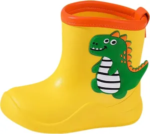 Rubber Rain Boots for Toddlers and Kids with Solid Design Girls Rain Boots and Boys Rain Boots Big Kids Rain Boots
