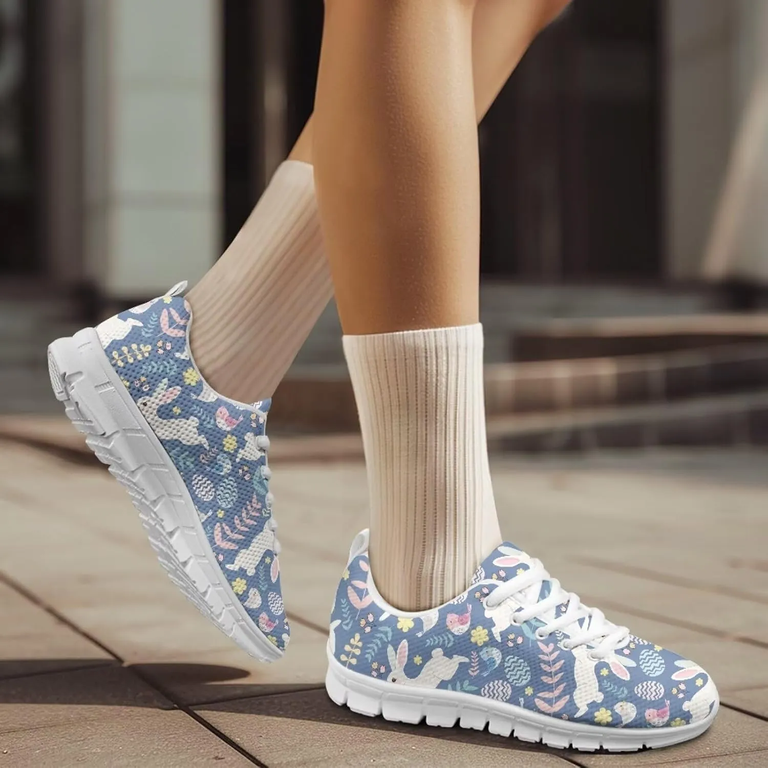 Running Shoes for Women Lightweight Tennis Shoe Outdoor Sports Gym Workout Sneakers Easter St. Patrick's Day Shoes White Sole Size 5-12