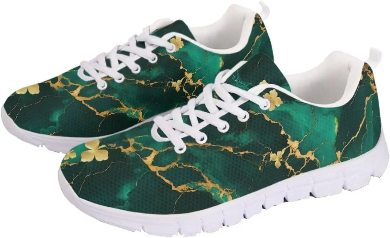 Running Shoes for Women Lightweight Tennis Shoe Outdoor Sports Gym Workout Sneakers Easter St. Patrick's Day Shoes White Sole Size 5-12