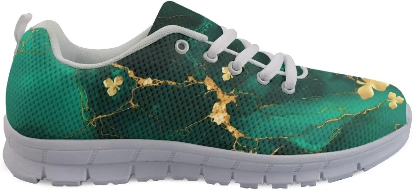 Running Shoes for Women Lightweight Tennis Shoe Outdoor Sports Gym Workout Sneakers Easter St. Patrick's Day Shoes White Sole Size 5-12