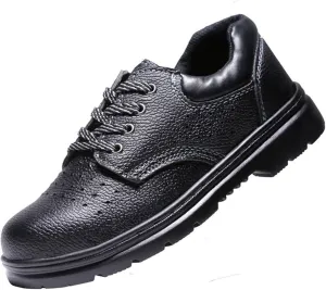 Safety Shoes Men, Safety Shoes for Women, Steel Toe Cap Trainers Mens Womens Lightweight Breathable Safety Industrial Work Shoes (Color : Black, Size : 10.5 US)