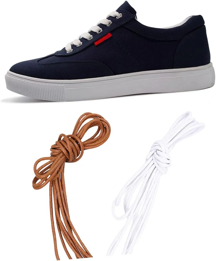 SAFIGLE Waxed Shoelace Waxed Boot Laces Elastic Shoelaces Round Shoe Laces Flat Laces Flat Boot Laces Dress Shoe