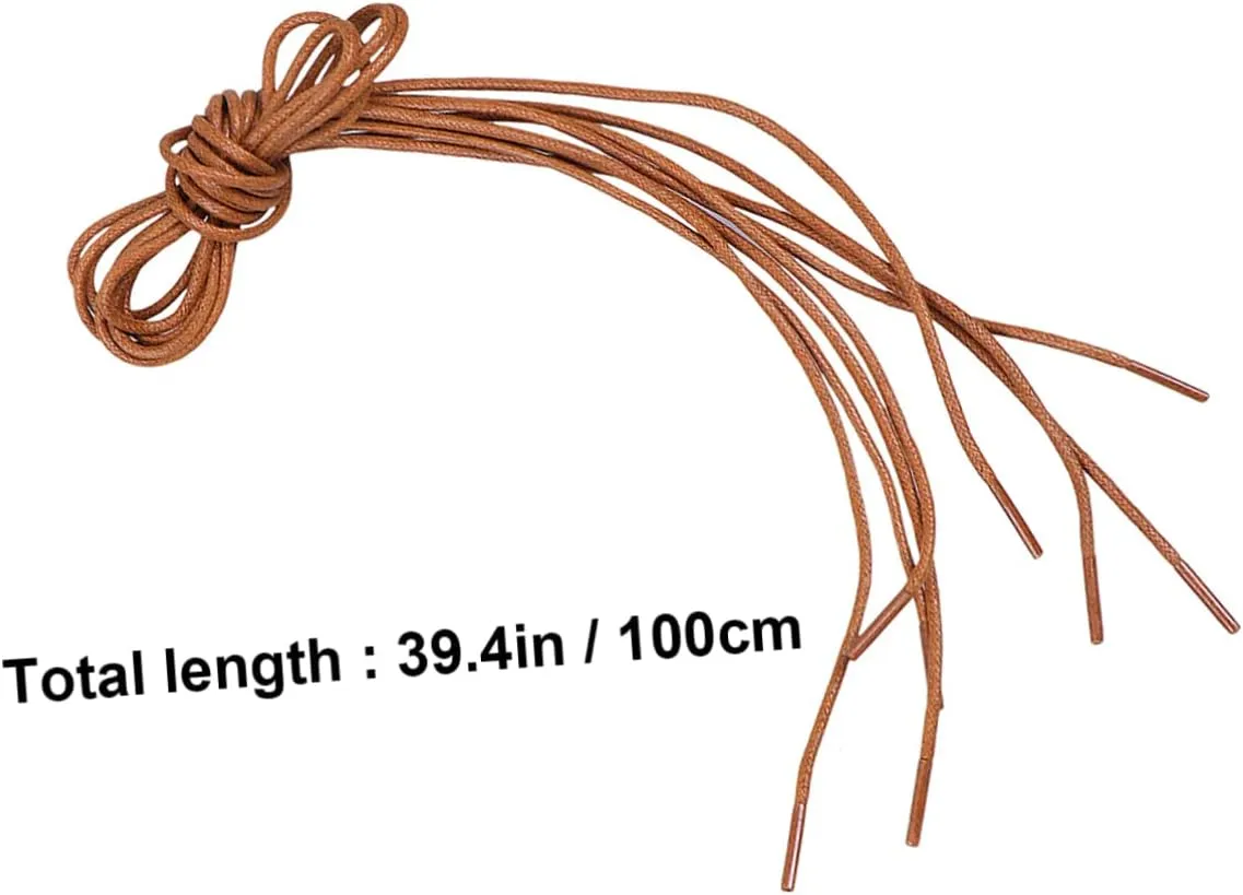 SAFIGLE Waxed Shoelace Waxed Boot Laces Elastic Shoelaces Round Shoe Laces Flat Laces Flat Boot Laces Dress Shoe