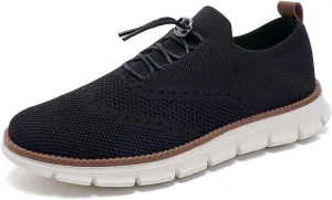 SECHRITE Breeze Shoes for Men 2024 New Breathable Lightweight Mesh Dress Sneakers Oxfords Lace-Up Lightweight Casual Walking Shoes