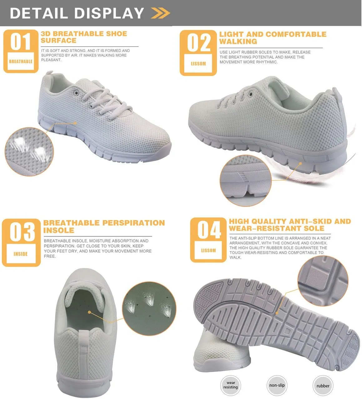 Showudesigns Comfortable Sneaker Women Running Sport Shoes Fashion Pattern