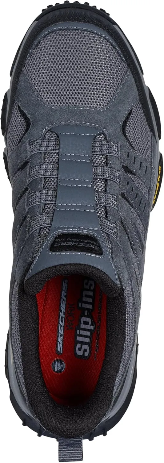 Skechers Men's Skech-air Envoy Cabon Nano Safety Toe Hands Free Slip-in Construction Shoe