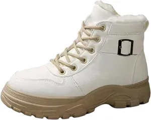 Snow Ankle Boots For Men Fu Lined Non-Slip Hiking Boots Women aterproof Winter Walking Shoes For Men