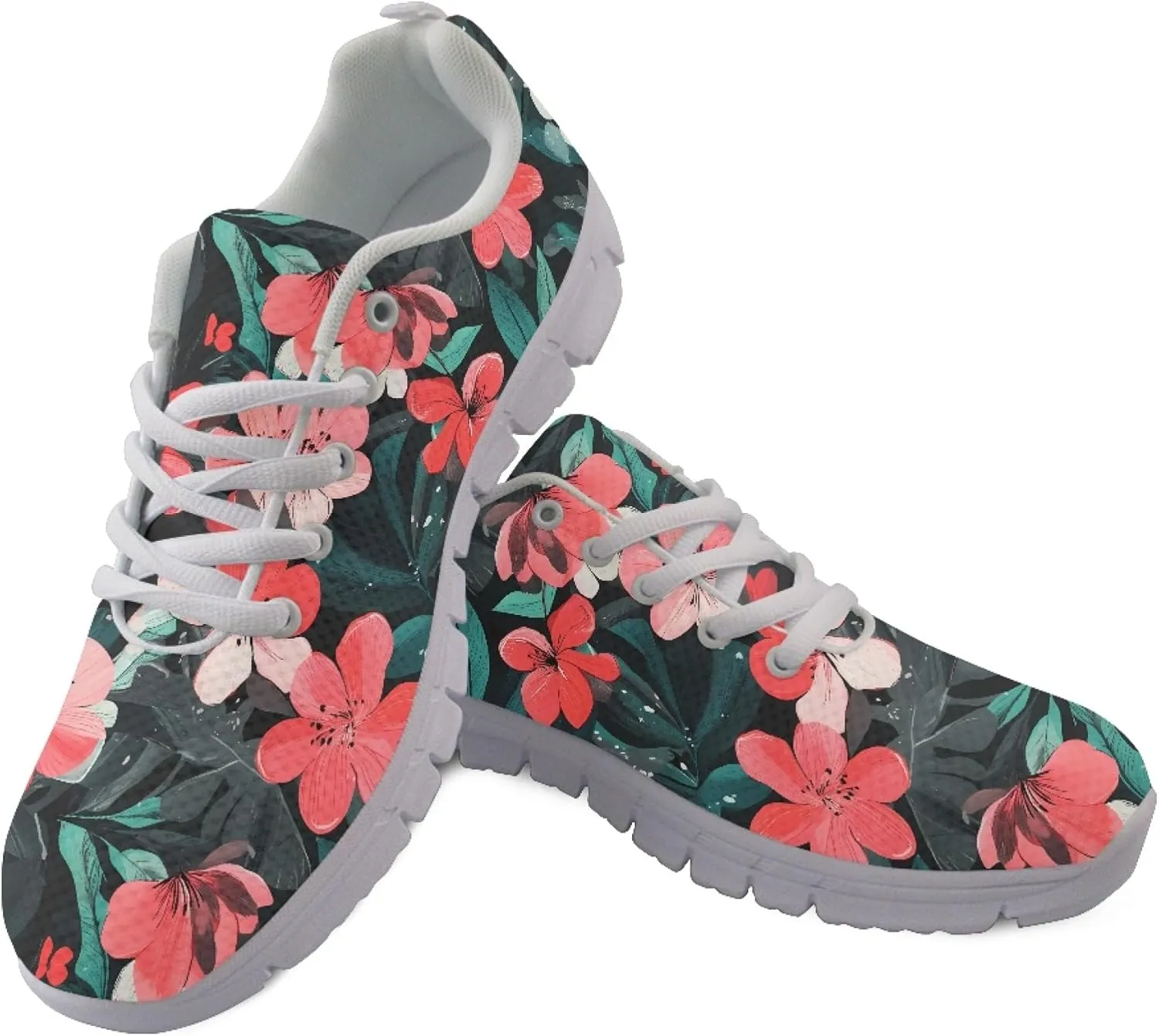 Sports Tennis Shoes for Women Running Causal Shoe Teens Girls Outdoor Travel Sneakers Walking Low Heel Lace up Breathable Lightweight