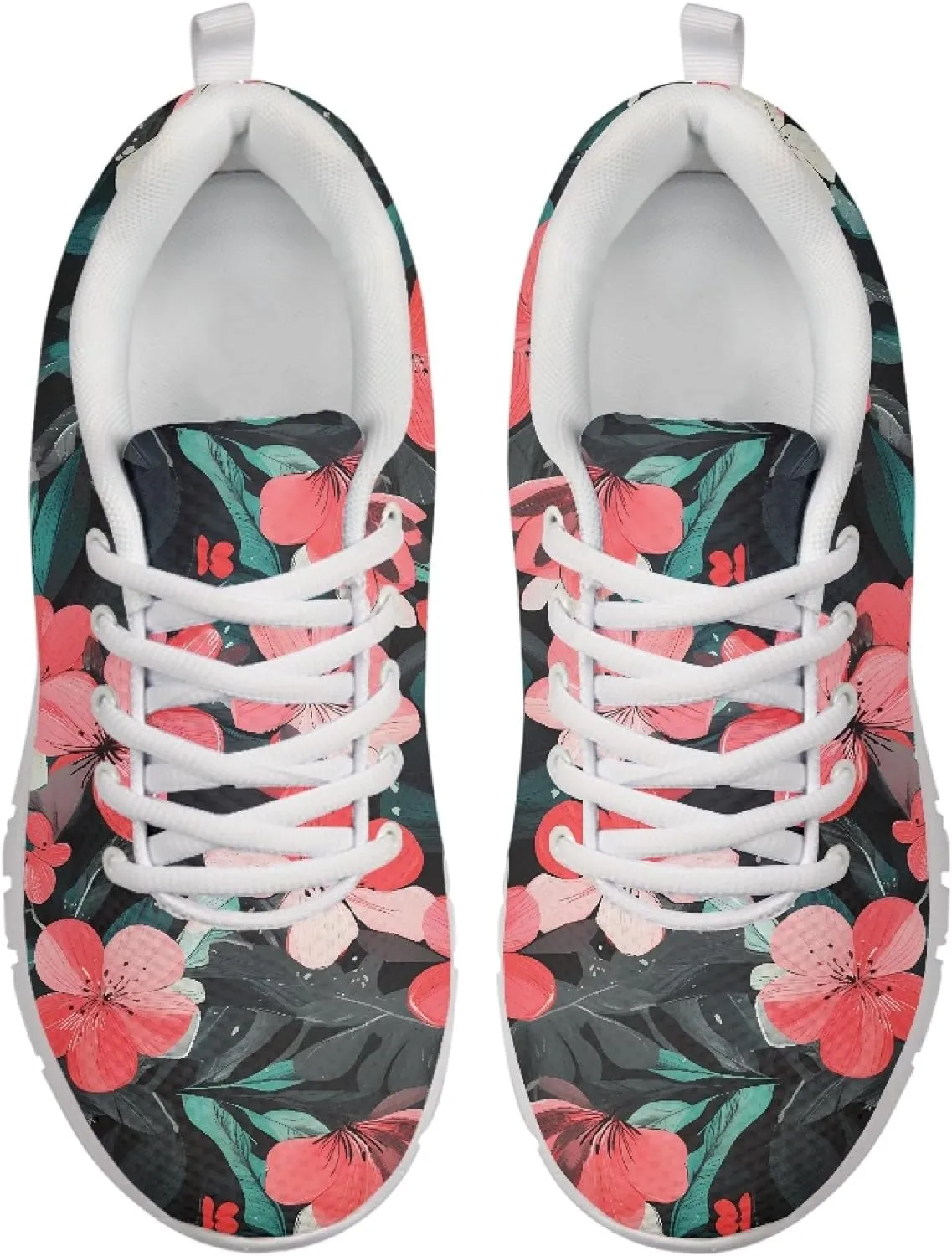Sports Tennis Shoes for Women Running Causal Shoe Teens Girls Outdoor Travel Sneakers Walking Low Heel Lace up Breathable Lightweight
