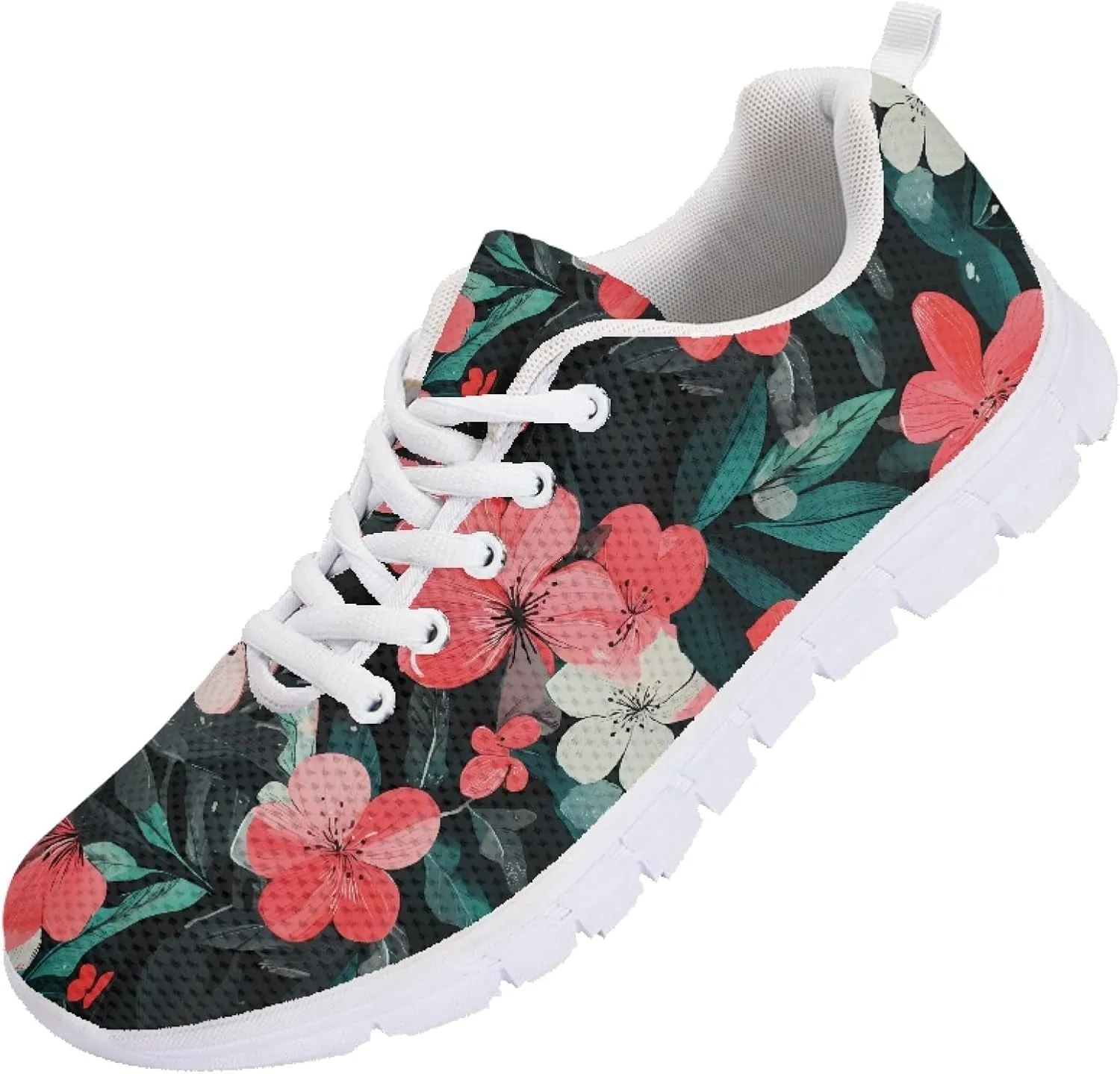 Sports Tennis Shoes for Women Running Causal Shoe Teens Girls Outdoor Travel Sneakers Walking Low Heel Lace up Breathable Lightweight