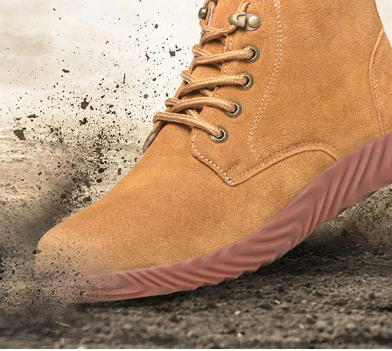 Steel Toe Cap Safety Shoes Men Women Work Trainers Lightweight Breathable Non-Slip Construction Industrial Shoes (Color : Yellow, Size : 5.5 US)