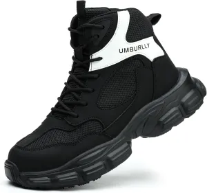 Steel Toe Work Boots for Women Waterproof Lightweight Slip-on Safety Shoes Industrial Construction Outdoor Sneakers
