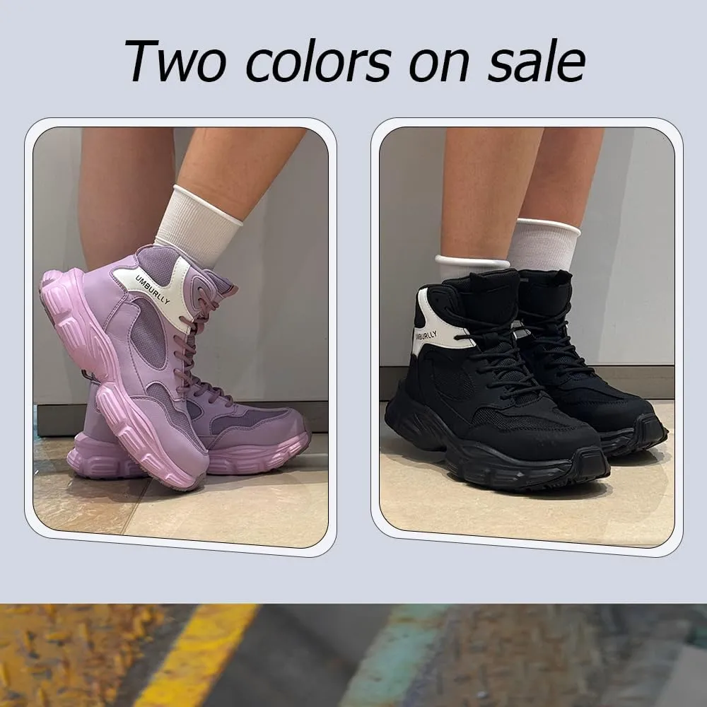 Steel Toe Work Boots for Women Waterproof Lightweight Slip-on Safety Shoes Industrial Construction Outdoor Sneakers