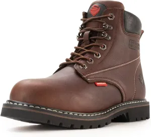 SUREWAY 6 Mens Soft Toe Work Boots for Men,Goodyear Welt,Extremely Comfortable Durable Proved,Superior Oil/Slip Resistant,Thicker Full Grain Leather,EH Safety Industrial Construction Boots