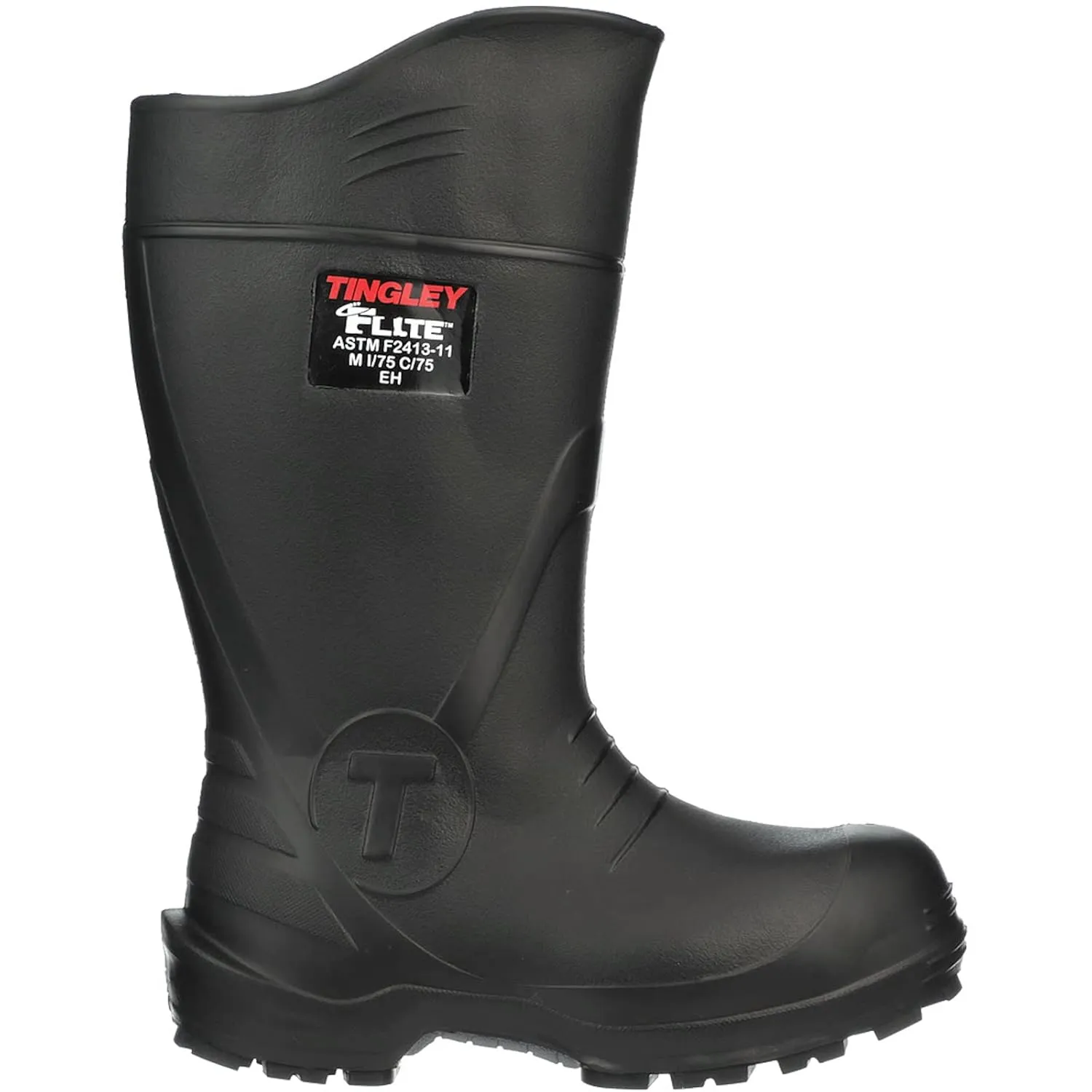 Tingley Flite 27251 Safety Toe Knee Boot with Cleated Outsole, Mens 11 / Womens 13, Black
