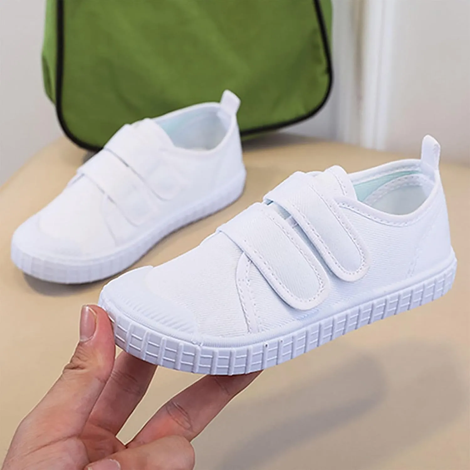 Toddler Baby Boy Girl Shoes Flat Shoes Bao Head One Foot Off Girl Canvas Shoes Baby Soft Sole Little Girls Shoes 11