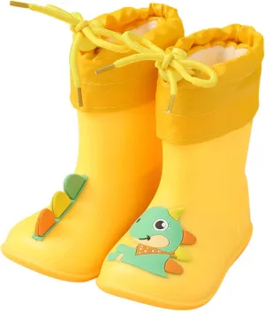 Toddler Rain Boots for Boys & Girls, Waterproof, Lightweight, Flexible Rubber Toddler Rain Boots Size 7