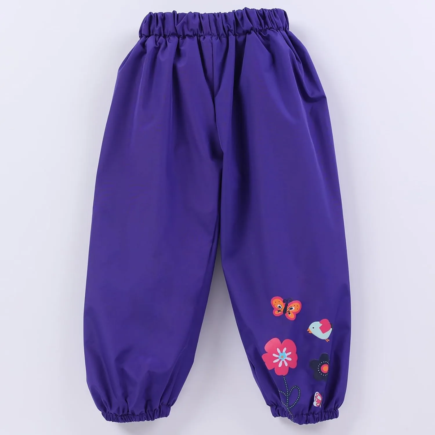 Toddler Rain Pants Baby Boys Girls Waterproof Trousers Mud Pants Lightweight Reusable Cute Butterfly Flower Rainwear