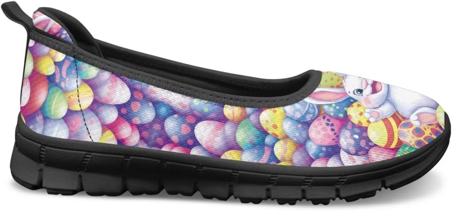 UNICEU Easter Casual Shoes for Women Breathable Slip On Low Top Loafers Non-Slip Fashion Comfort Walking Sneakers