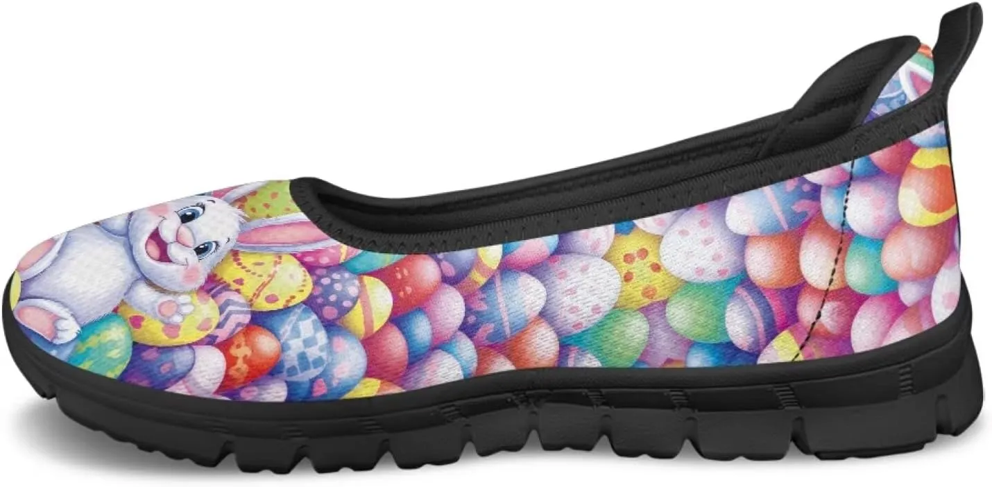 UNICEU Easter Casual Shoes for Women Breathable Slip On Low Top Loafers Non-Slip Fashion Comfort Walking Sneakers