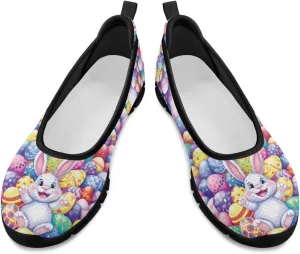 UNICEU Easter Casual Shoes for Women Breathable Slip On Low Top Loafers Non-Slip Fashion Comfort Walking Sneakers